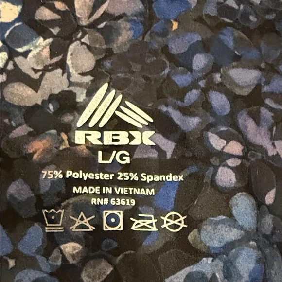 RBX Blue Floral Print Leggings - Picture 2 of 3